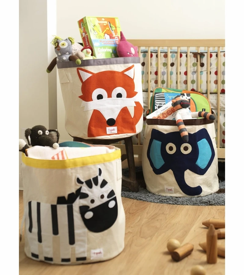 3 Sprouts Storage Bin - Fox Orange 2 3 Sprouts Storage Bin - Fox Orange - Image 2