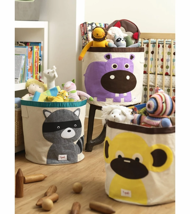 3 Sprouts Storage Bin - Raccoon Grey 2 3 Sprouts Storage Bin - Raccoon Grey - Image 2