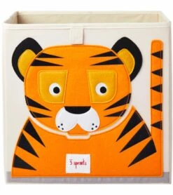 3 Sprouts Storage Box - Tiger