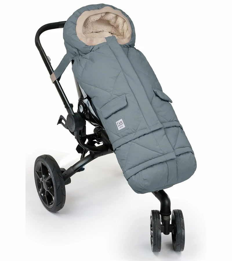 7 A.M. Enfant Blanket 212 Evolution Footmuff - Mirage Blue Quilted 4 7 A.M. Enfant Blanket 212 Evolution Footmuff - Mirage Blue Quilted - Image 4