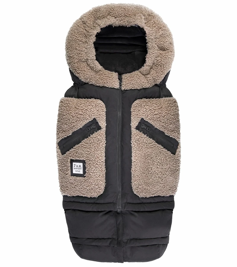 7 A.M. Enfant Blanket 212 Evolution Footmuff - Oatmeal Teddy 1 7 A.M. Enfant Blanket 212 Evolution Footmuff - Oatmeal Teddy