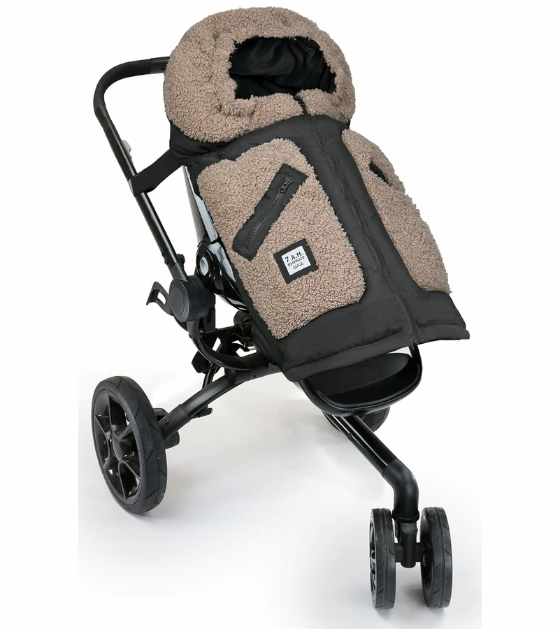 7 A.M. Enfant Blanket 212 Evolution Footmuff - Oatmeal Teddy 2 7 A.M. Enfant Blanket 212 Evolution Footmuff - Oatmeal Teddy - Image 2