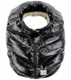 7 A.M. Enfant Cocoon Car Seat Cover - Black Polar