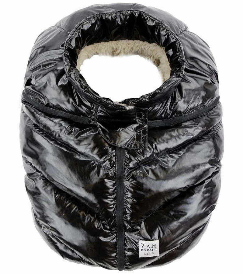 7 A.M. Enfant Cocoon Car Seat Cover - Black Polar 1 7 A.M. Enfant Cocoon Car Seat Cover - Black Polar