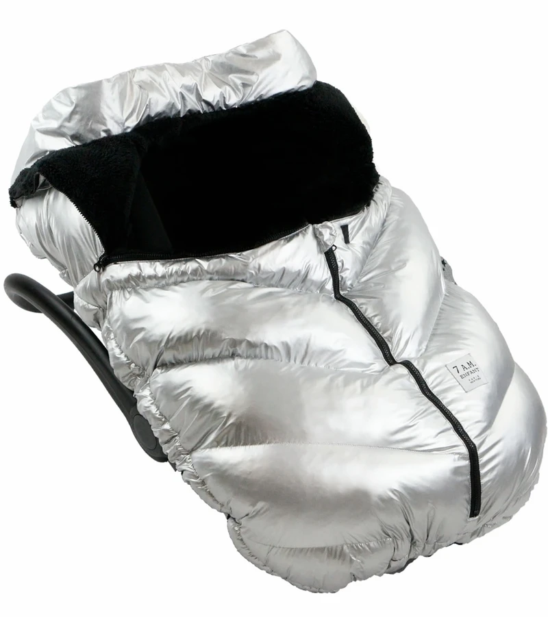7 A.M. Enfant Cocoon Car Seat Cover - Glacier 3 7 A.M. Enfant Cocoon Car Seat Cover - Glacier - Image 3