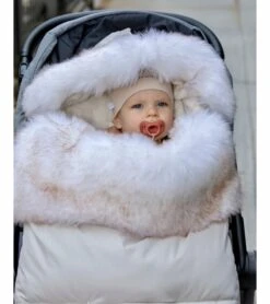 7 A.M. Enfant Plushpod Footmuff - Tundra Heather Beige / White Faux Fur (0-18m) -Britax || Little Unicorn || Graco Shop 7 a m enfant plushpod footmuff tundra heather beige white faux fur 0 18m 144