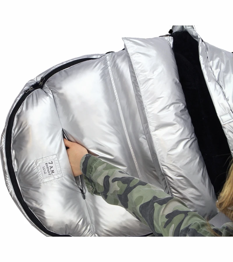 7 A.M. Enfant POD Footmuff, Medium/Large (18M-3T) - Glacier 3 7 A.M. Enfant POD Footmuff, Medium/Large (18M-3T) - Glacier - Image 3
