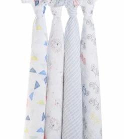Aden + Anais Classic Swaddle Wraps, 4 Pack - Leader Of The Pack