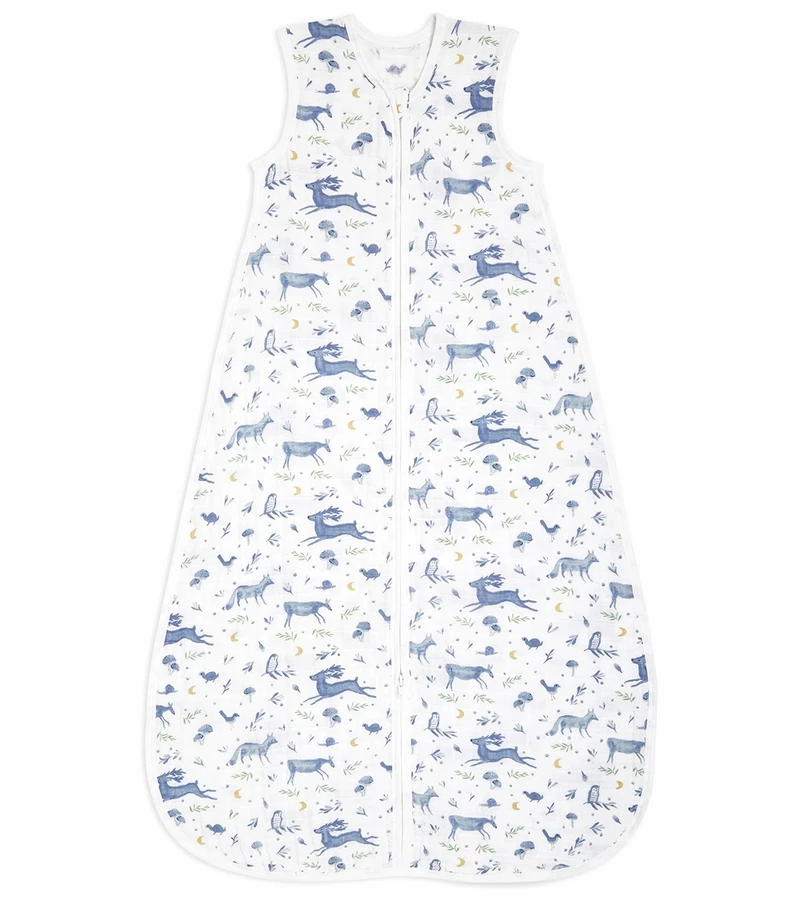 Aden + Anais Organic Cotton Sleeping Bag - Outdoors Sleepy Forest (0-6 Months) 1 Aden + Anais Organic Cotton Sleeping Bag - Outdoors Sleepy Forest (0-6 Months)