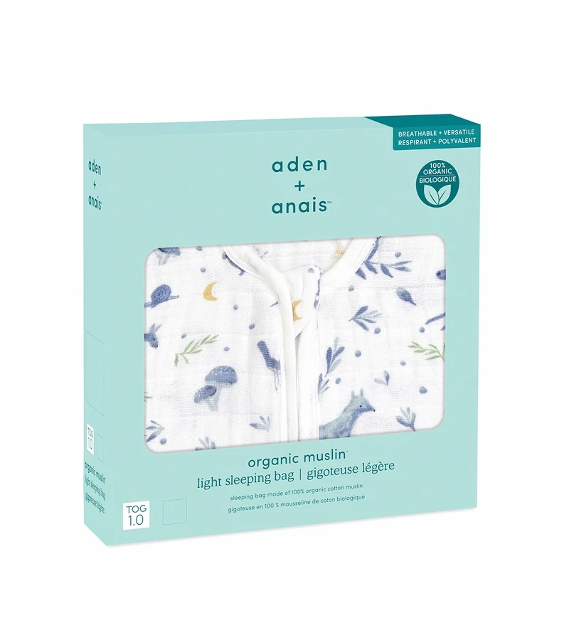 Aden + Anais Organic Cotton Sleeping Bag - Outdoors Sleepy Forest (0-6 Months) 2 Aden + Anais Organic Cotton Sleeping Bag - Outdoors Sleepy Forest (0-6 Months) - Image 2