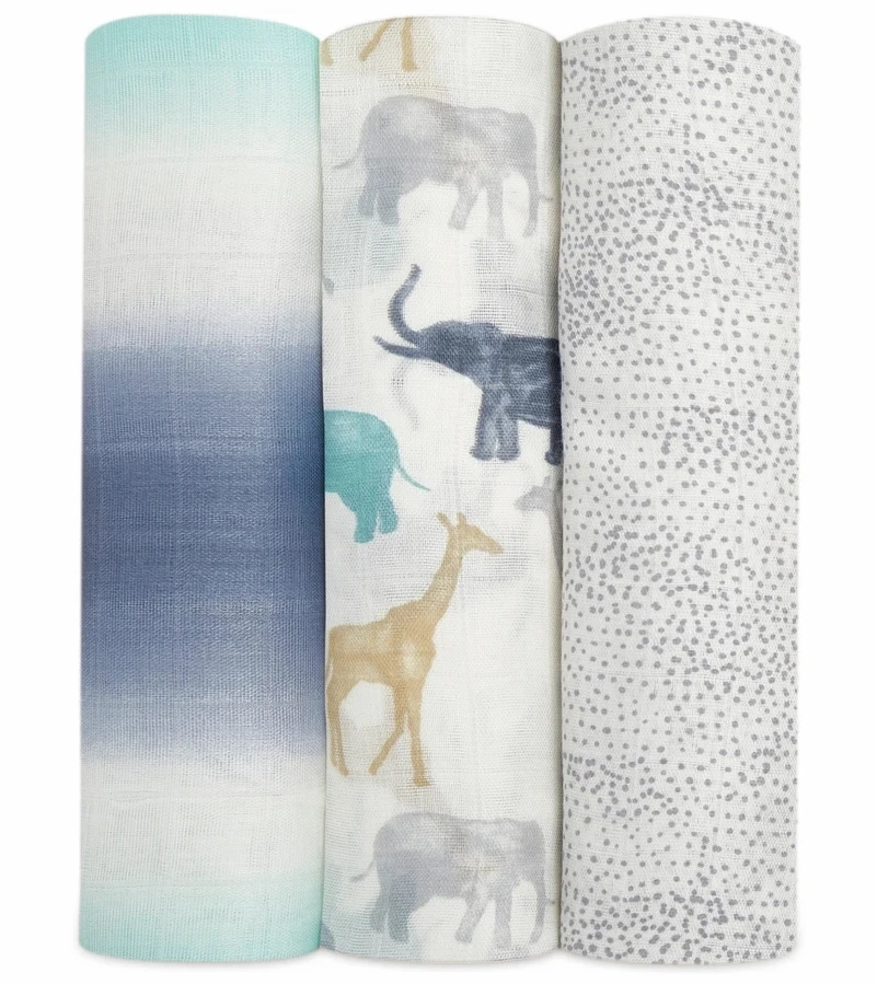 Aden + Anais Silky Soft Swaddle - 3 Pack - Expedition 1 Aden + Anais Silky Soft Swaddle - 3 Pack - Expedition