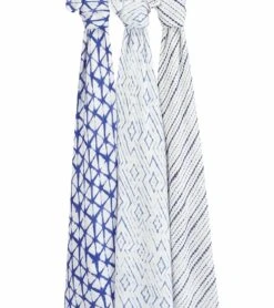 Aden + Anais Silky Soft Swaddles - 3-Pack - Indigo