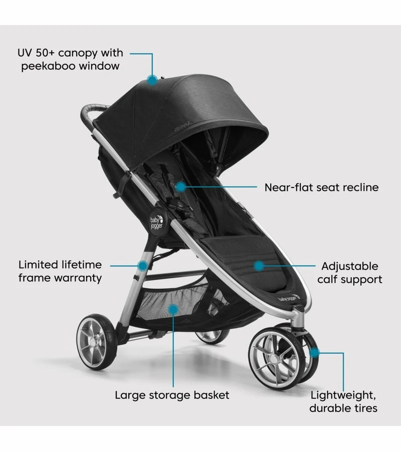 Baby Jogger City Mini 2 Travel System - Opulent Black 2 Baby Jogger City Mini 2 Travel System - Opulent Black - Image 2