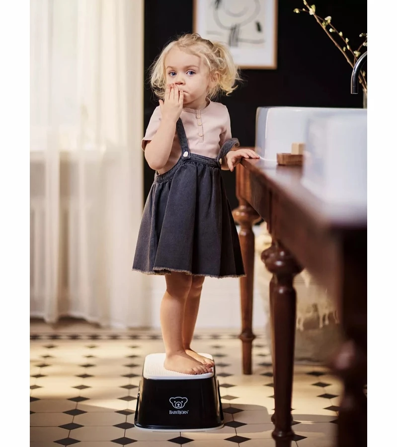 BabyBjorn Step Stool - Black / White 2 BabyBjorn Step Stool - Black / White - Image 2