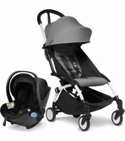 Babyzen YOYO2 6+ & Clek Liingo Travel System - White /Grey
