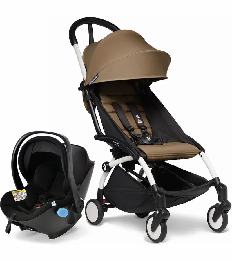 Babyzen YOYO2 6+ & Clek Liingo Travel System - White / Toffee 1 Babyzen YOYO2 6+ & Clek Liingo Travel System - White / Toffee