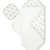 Bamboo Little Hooded Baby Towel & Washcloth Set - Elephant