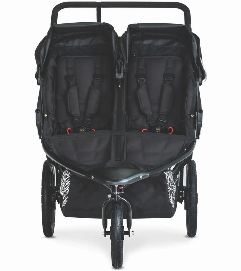 BOB Revolution Flex 3.0 Duallie Double Jogging Stroller + Britax Ultra Gen1 Infant Car Seat Travel System Bundle - Lunar Black/Midnight 2 BOB Revolution Flex 3.0 Duallie Double Jogging Stroller + Britax Ultra Gen1 Infant Car Seat Travel System Bundle - Lunar Black/Midnight - Image 2