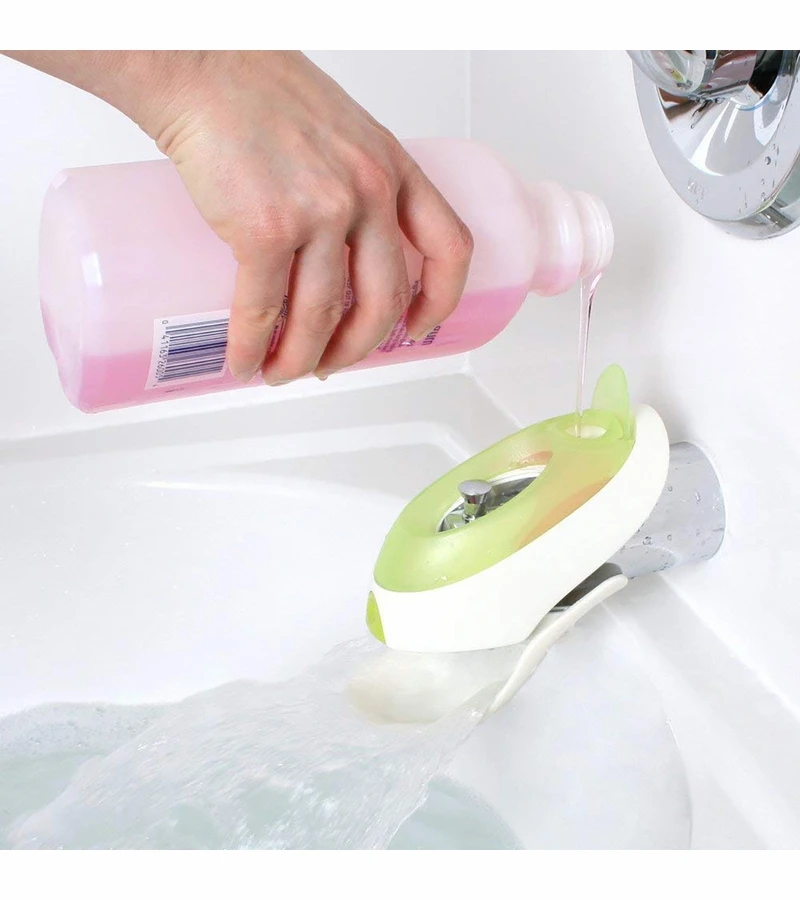 Boon Flo, Water Deflector And Protective Faucet Cover With Bubble Bath Dispenser - Kiwi - 609 4 Boon Flo, Water Deflector And Protective Faucet Cover With Bubble Bath Dispenser - Kiwi - 609 - Image 4