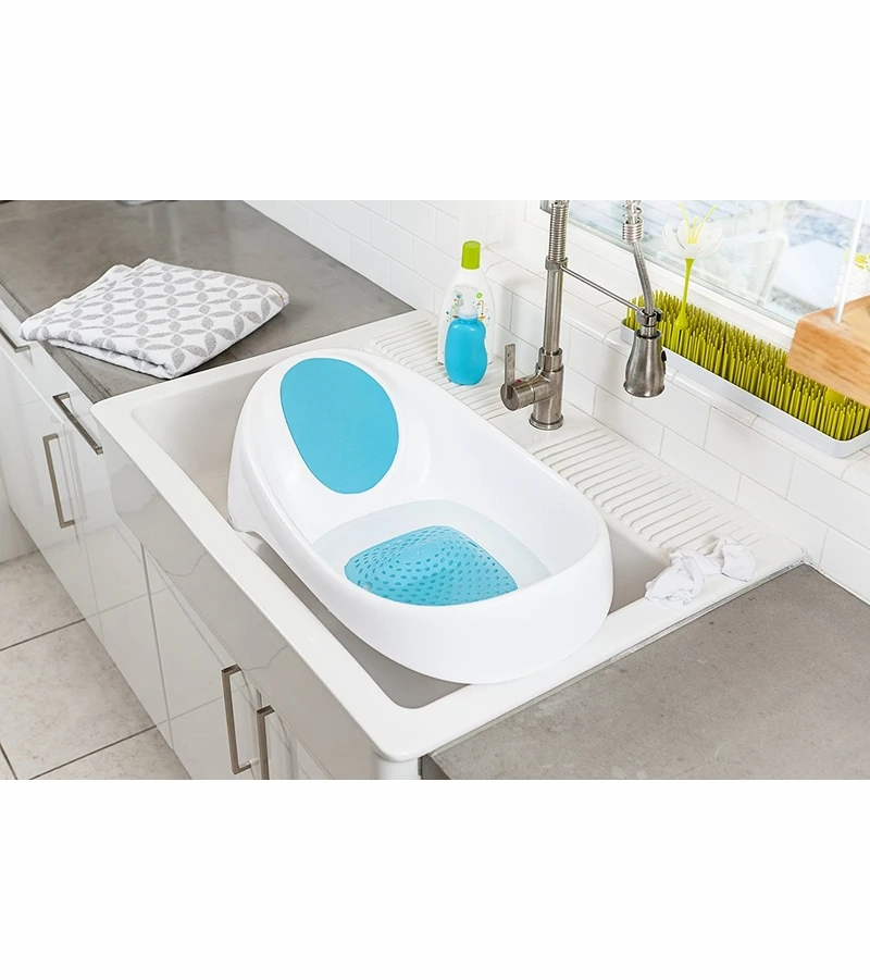 Boon SOAK 3-Stage Bathtub - Blue 2 Boon SOAK 3-Stage Bathtub - Blue - Image 2