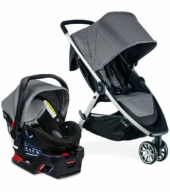 Britax B-Lively & B-Safe Gen2 FlexFit Travel System - Fog (SafeWash)