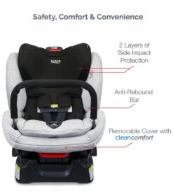 Britax Boulevard ClickTight Anti-Rebound Bar Convertible Car Seat - Clean Comfort -Britax || Little Unicorn || Graco Shop britax boulevard clicktight anti rebound bar convertible car seat clean comfort 51