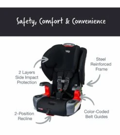 Britax Grow With You ClickTight Harness Booster Car Seat - Black Contour -Britax || Little Unicorn || Graco Shop britax grow with you clicktight harness booster car seat black contour 154