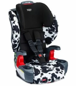 Britax Grow With You ClickTight Harness Booster Car Seat - Cowmooflage (Safewash)