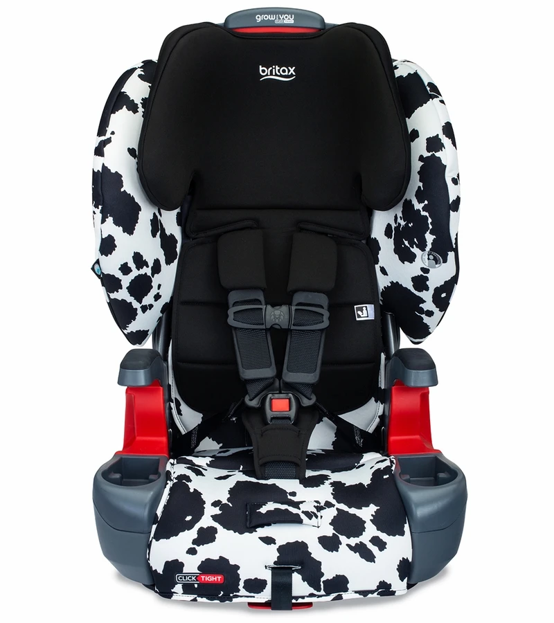 Britax Grow With You ClickTight Harness Booster Car Seat - Cowmooflage (Safewash) 2 Britax Grow With You ClickTight Harness Booster Car Seat - Cowmooflage (Safewash) - Image 2