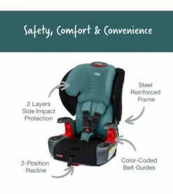 Britax Grow With You ClickTight Harness Booster Car Seat - Green Contour -Britax || Little Unicorn || Graco Shop britax grow with you clicktight harness booster car seat green contour 156