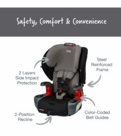 Britax Grow With You ClickTight Harness Booster Car Seat - Grey Contour -Britax || Little Unicorn || Graco Shop britax grow with you clicktight harness booster car seat grey contour 138