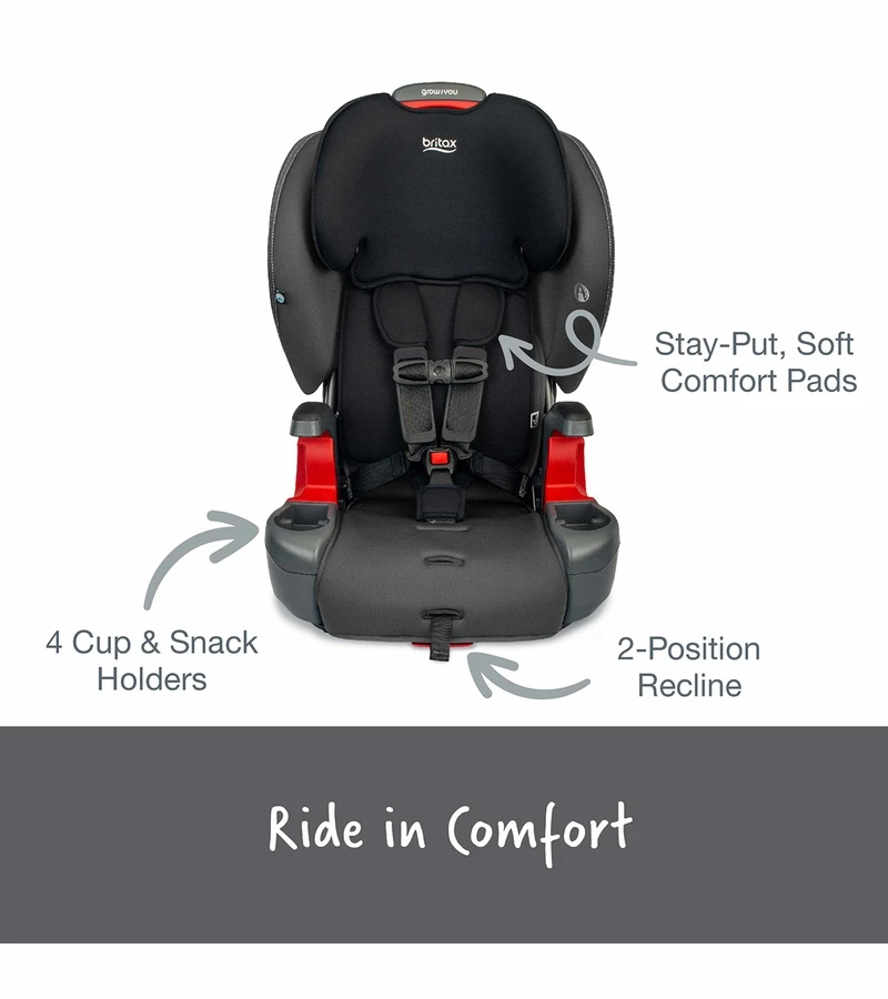 Britax Grow With You Clicktight Harness Booster Car Seat - Mod Black SafeWash 6 Britax Grow With You Clicktight Harness Booster Car Seat - Mod Black SafeWash - Image 6