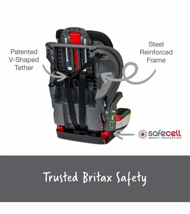 Britax Grow With You Clicktight Harness Booster Car Seat - Mod Black SafeWash 4 Britax Grow With You Clicktight Harness Booster Car Seat - Mod Black SafeWash - Image 4