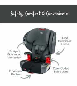 Britax Grow With You ClickTight Plus Harness Booster Car Seat - Black Ombre 9 Britax Grow With You ClickTight Plus Harness Booster Car Seat - Black Ombre -Britax || Little Unicorn || Graco Shop britax grow with you clicktight plus harness booster car seat black ombre 77