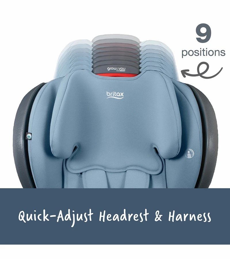 Britax Grow With You ClickTight Plus Harness Booster Car Seat - Blue Ombre 5 Britax Grow With You ClickTight Plus Harness Booster Car Seat - Blue Ombre - Image 5