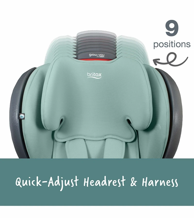 Britax Grow With You ClickTight Plus Harness Booster Car Seat - Green Ombre 5 Britax Grow With You ClickTight Plus Harness Booster Car Seat - Green Ombre - Image 5