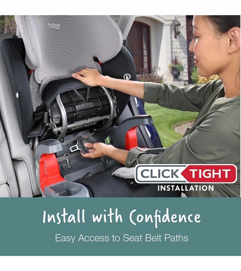 Britax Grow With You ClickTight Plus Harness Booster Car Seat - Green Ombre 6 Britax Grow With You ClickTight Plus Harness Booster Car Seat - Green Ombre - Image 6