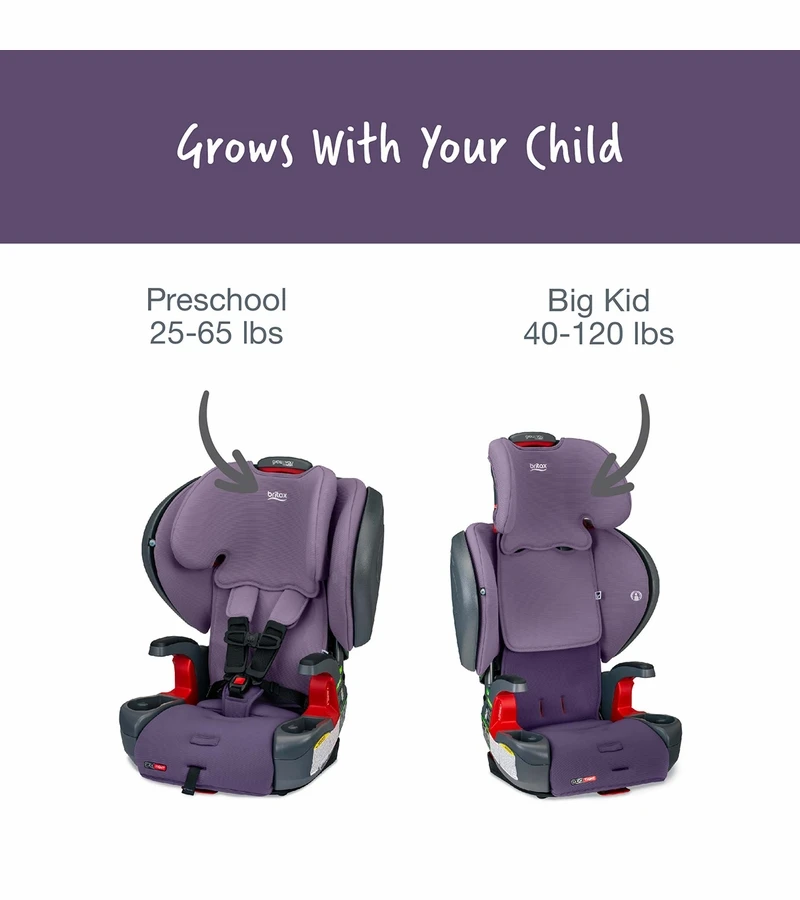 Britax Grow With You ClickTight Plus Harness Booster Car Seat - Purple Ombre 2 Britax Grow With You ClickTight Plus Harness Booster Car Seat - Purple Ombre - Image 2