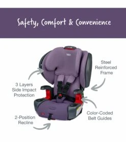 Britax Grow With You ClickTight Plus Harness Booster Car Seat - Purple Ombre 9 Britax Grow With You ClickTight Plus Harness Booster Car Seat - Purple Ombre -Britax || Little Unicorn || Graco Shop britax grow with you clicktight plus harness booster car seat purple ombre 81