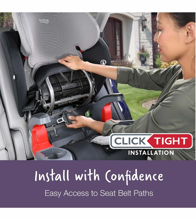 Britax Grow With You ClickTight Plus Harness Booster Car Seat - Purple Ombre 6 Britax Grow With You ClickTight Plus Harness Booster Car Seat - Purple Ombre - Image 6