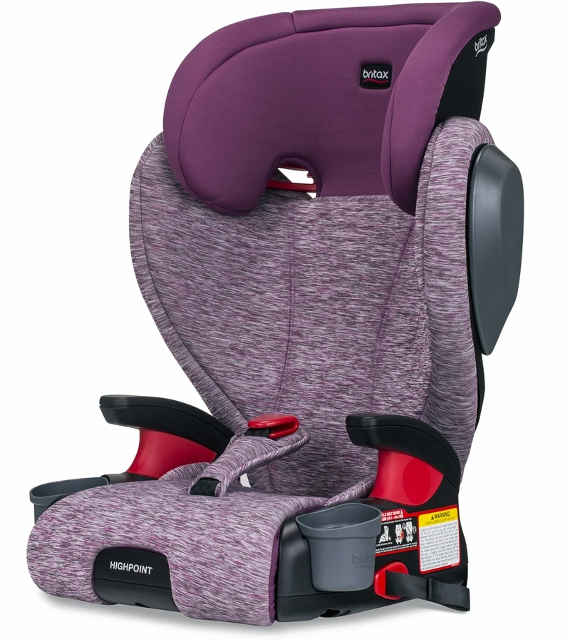 Britax Highpoint High Back Belt Positioning Booster Car Seat - Mulberry 2 Britax Highpoint High Back Belt Positioning Booster Car Seat - Mulberry - Image 2