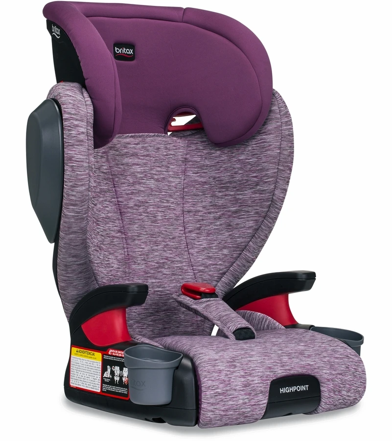 Britax Highpoint High Back Belt Positioning Booster Car Seat - Mulberry 3 Britax Highpoint High Back Belt Positioning Booster Car Seat - Mulberry - Image 3