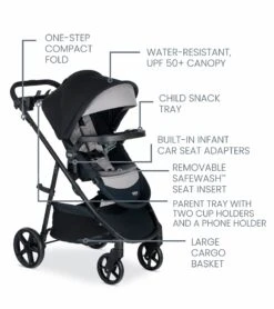 Britax Willow Brook S+ Travel System With Alpine Anti-Rebound Base - Graphite Onyx -Britax || Little Unicorn || Graco Shop britax willow brook s travel system with alpine anti rebound base graphite onyx 8
