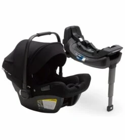 Bugaboo Turtle Air By Nuna Lightweight Infant Car Seat + RELX Base Load Leg - Black