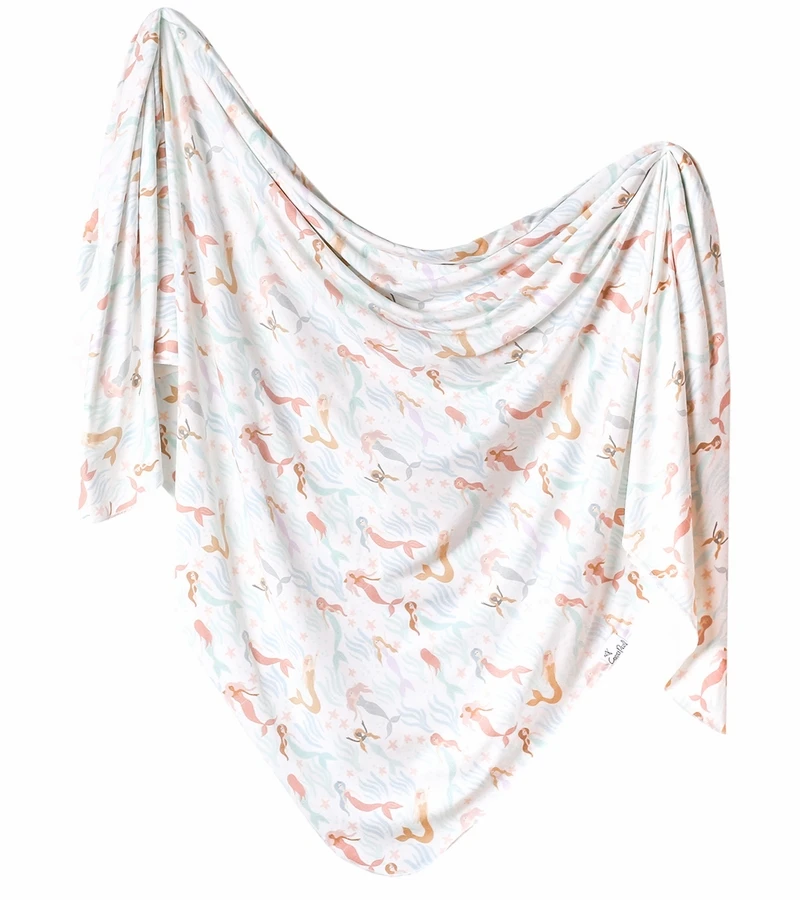 Copper Pearl Knit Swaddle Blanket - Coral 1 Copper Pearl Knit Swaddle Blanket - Coral