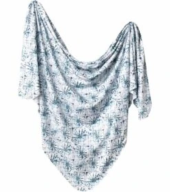 Copper Pearl Knit Swaddle Blanket - Indigo