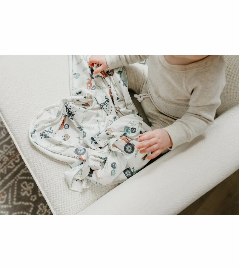 Copper Pearl Knit Swaddle Blanket - Jo 3 Copper Pearl Knit Swaddle Blanket - Jo - Image 3