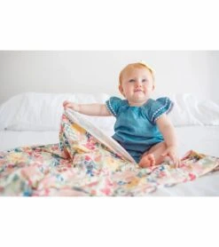 Copper Pearl Knit Swaddle Blanket - Lark -Britax || Little Unicorn || Graco Shop copper pearl knit swaddle blanket lark 243