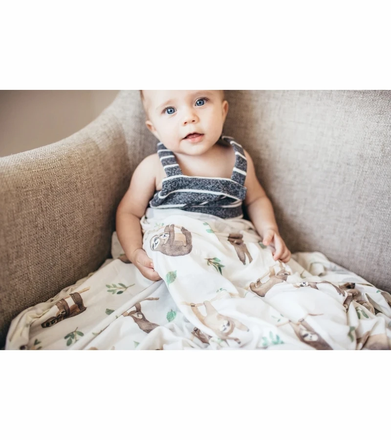 Copper Pearl Knit Swaddle Blanket - Noah 2 Copper Pearl Knit Swaddle Blanket - Noah - Image 2