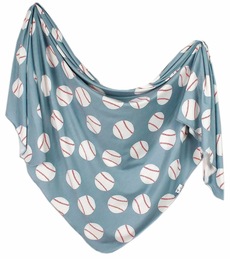 Copper Pearl Knit Swaddle Blanket - Slugger 1 Copper Pearl Knit Swaddle Blanket - Slugger